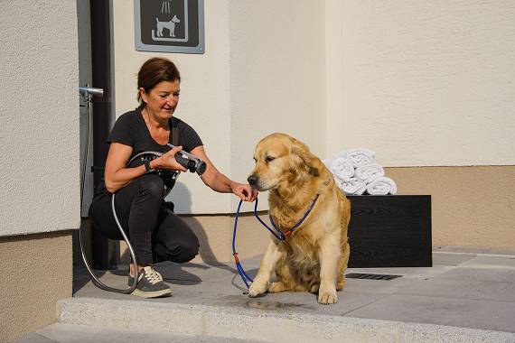 Eigene Hundewaschstation im Hotel Gut Brandlhof