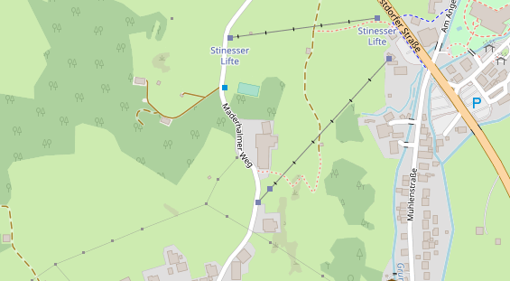 Wellnesshotel auf Satellitenbild
