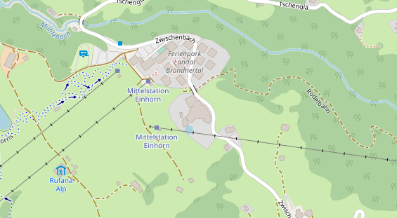 Wellnesshotel auf Satellitenbild