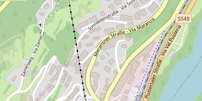 Wellnesshotel auf Satellitenbild