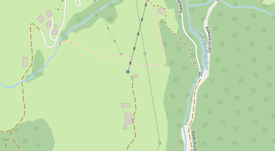 Wellnesshotel auf Satellitenbild