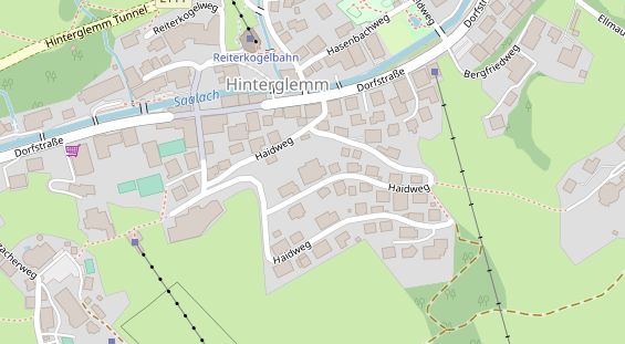 Wellnesshotel auf Satellitenbild