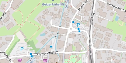 Wellnesshotel auf Satellitenbild