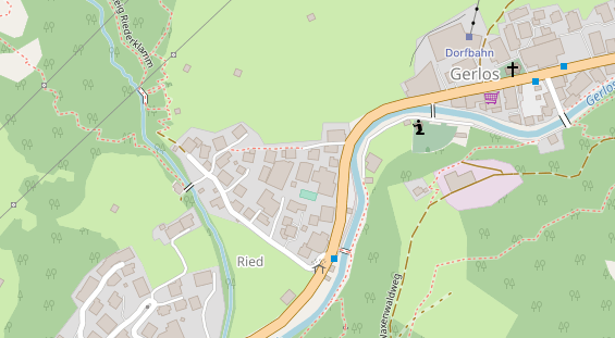 Wellnesshotel auf Satellitenbild