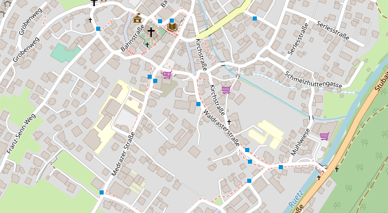 Wellnesshotel auf Satellitenbild