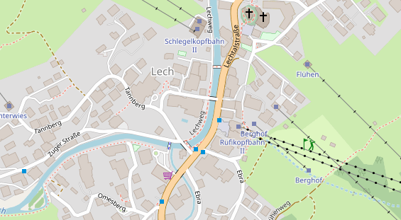 Wellnesshotel auf Satellitenbild