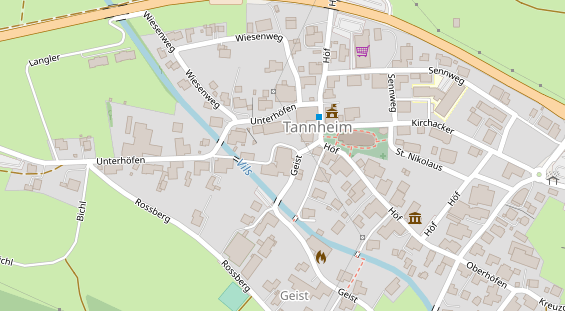 Wellnesshotel auf Satellitenbild