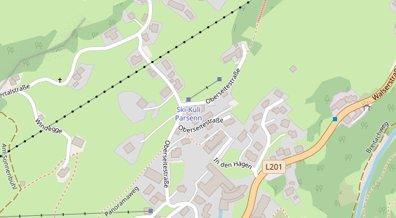 Wellnesshotel auf Satellitenbild