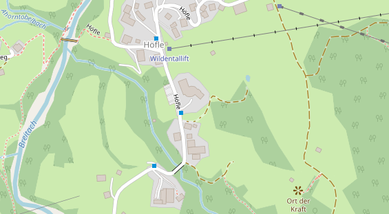 Wellnesshotel auf Satellitenbild