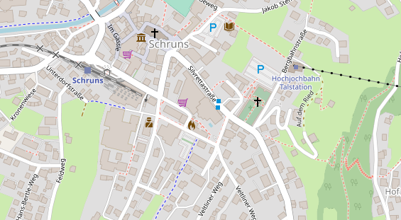 Wellnesshotel auf Satellitenbild