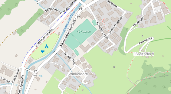 Wellnesshotel auf Satellitenbild