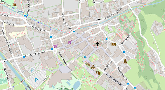 Wellnesshotel auf Satellitenbild