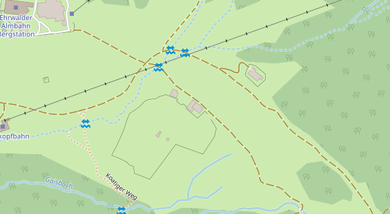 Wellnesshotel auf Satellitenbild