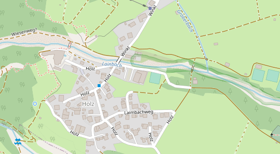 Wellnesshotel auf Satellitenbild