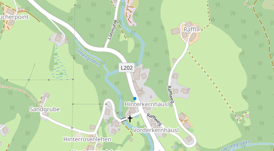 Wellnesshotel auf Satellitenbild