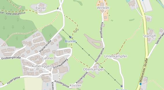 Wellnesshotel auf Satellitenbild