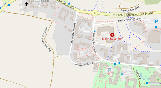 Wellnesshotel auf Satellitenbild