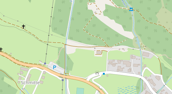 Wellnesshotel auf Satellitenbild