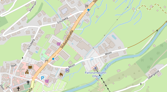 Wellnesshotel auf Satellitenbild