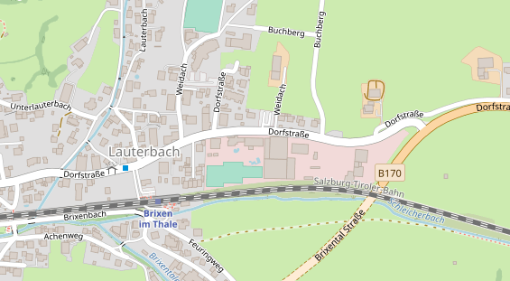 Wellnesshotel auf Satellitenbild