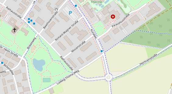 Wellnesshotel auf Satellitenbild