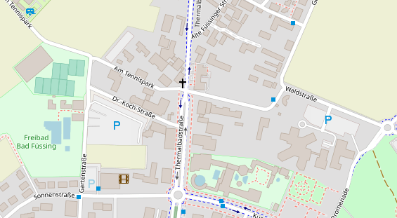 Wellnesshotel auf Satellitenbild