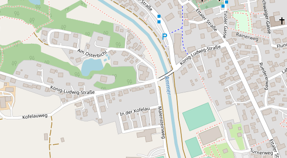 Wellnesshotel auf Satellitenbild