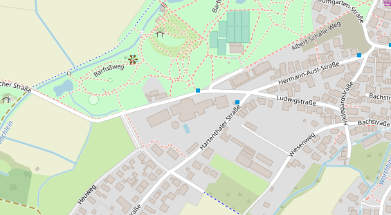 Wellnesshotel auf Satellitenbild