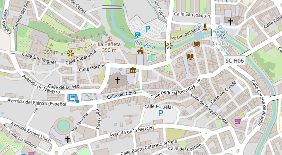 Wellnesshotel auf Satellitenbild