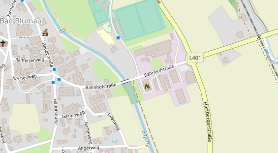 Wellnesshotel auf Satellitenbild