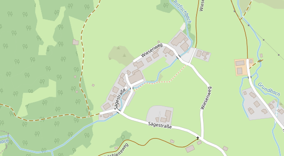 Wellnesshotel auf Satellitenbild