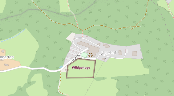 Wellnesshotel auf Satellitenbild