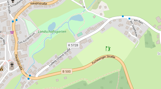 Wellnesshotel auf Satellitenbild