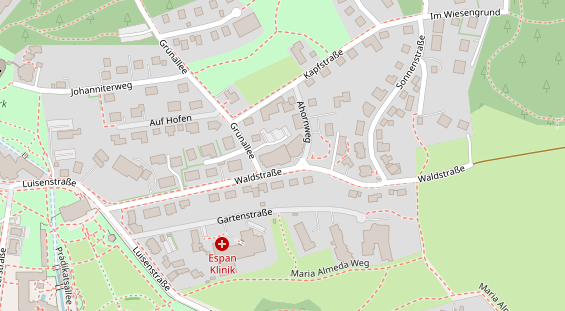 Wellnesshotel auf Satellitenbild