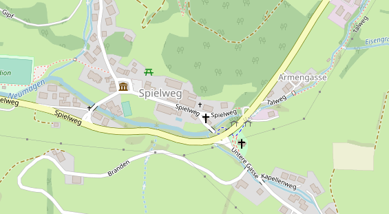 Wellnesshotel auf Satellitenbild