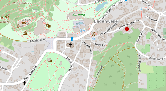 Wellnesshotel auf Satellitenbild