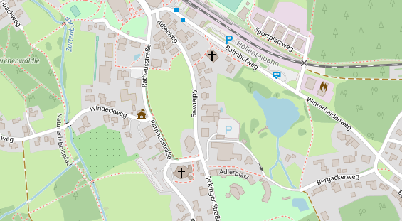 Wellnesshotel auf Satellitenbild