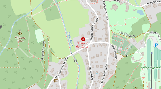 Wellnesshotel auf Satellitenbild