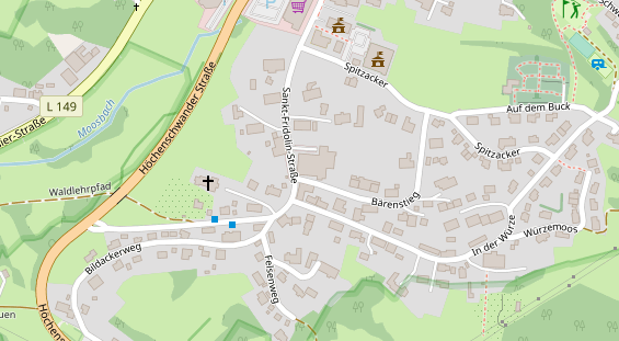 Wellnesshotel auf Satellitenbild