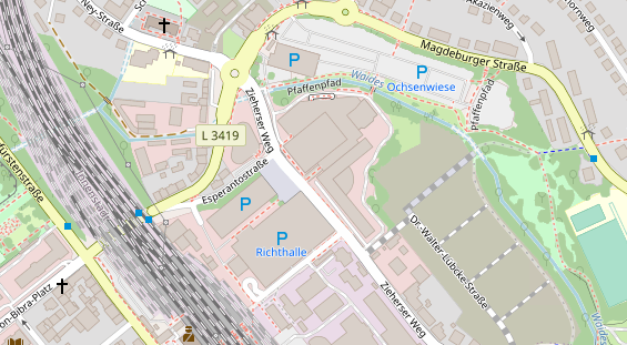 Wellnesshotel auf Satellitenbild