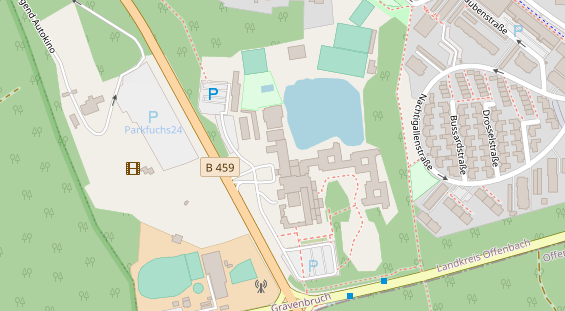 Wellnesshotel auf Satellitenbild