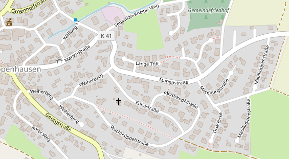 Wellnesshotel auf Satellitenbild