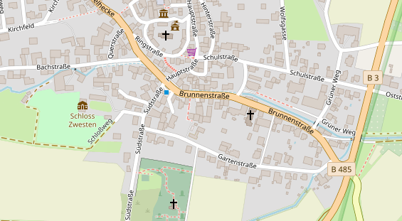 Wellnesshotel auf Satellitenbild