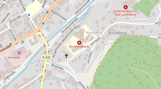 Wellnesshotel auf Satellitenbild