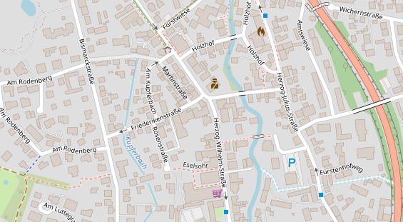 Wellnesshotel auf Satellitenbild