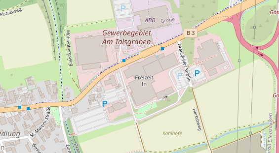 Wellnesshotel auf Satellitenbild