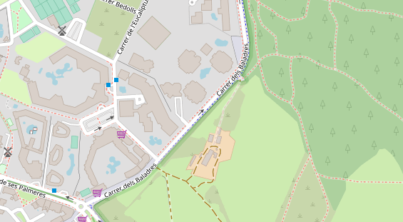 Wellnesshotel auf Satellitenbild