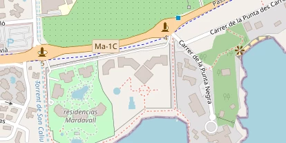 Wellnesshotel auf Satellitenbild