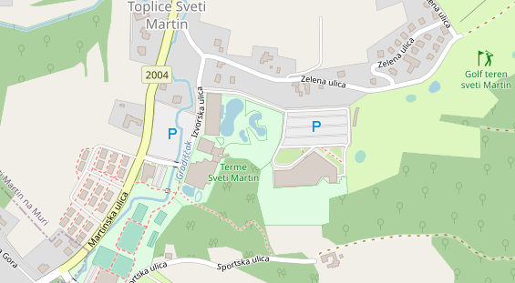 Wellnesshotel auf Satellitenbild