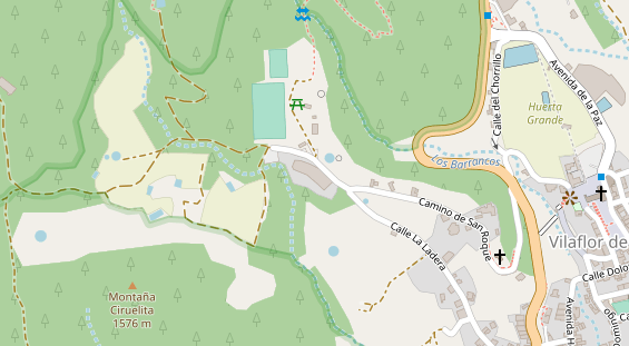 Wellnesshotel auf Satellitenbild